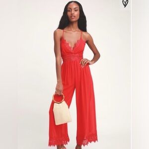 Lulu’s red jumpsuit, XL
